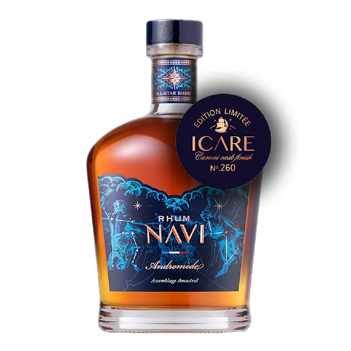 Bouteille de rhum Navi Andromède, médaille d'or ISS Awards 2021