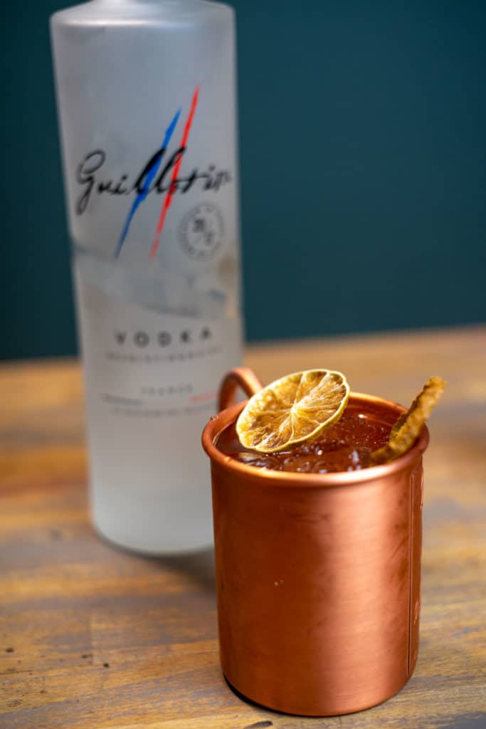 Guillotine vodka pour Moscow Mule