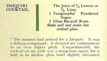 recette du daiquiri dans le savoy cocktail book de 1930