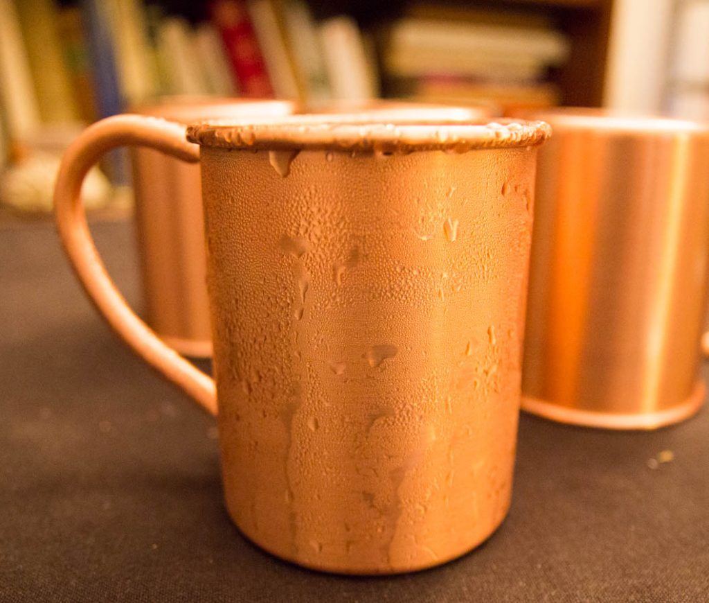 Mug givré du moscow mule cocktail