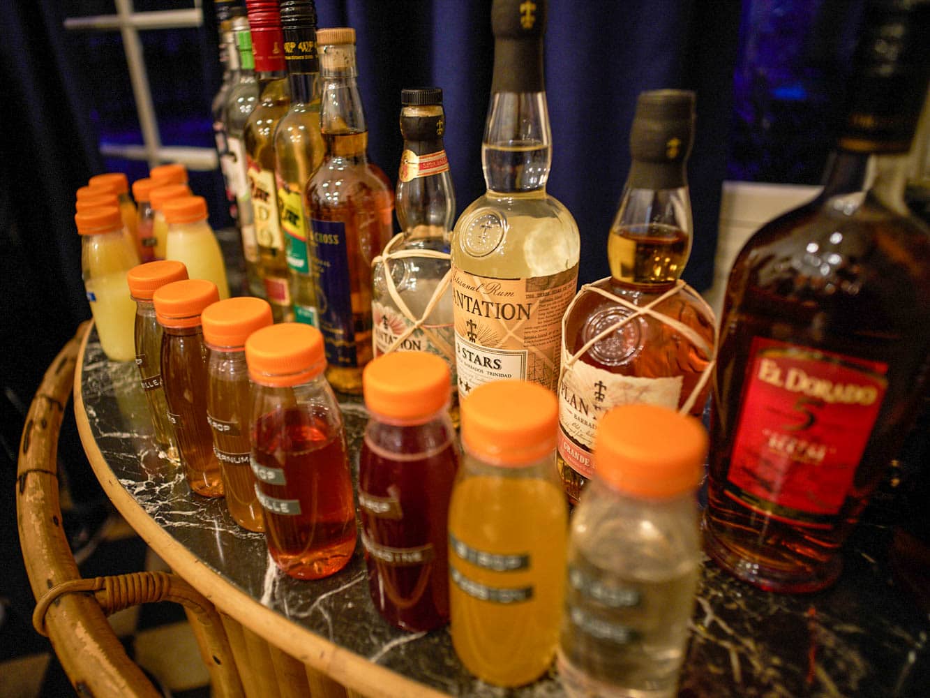 Ingredients de nos cours de cocktail Colada